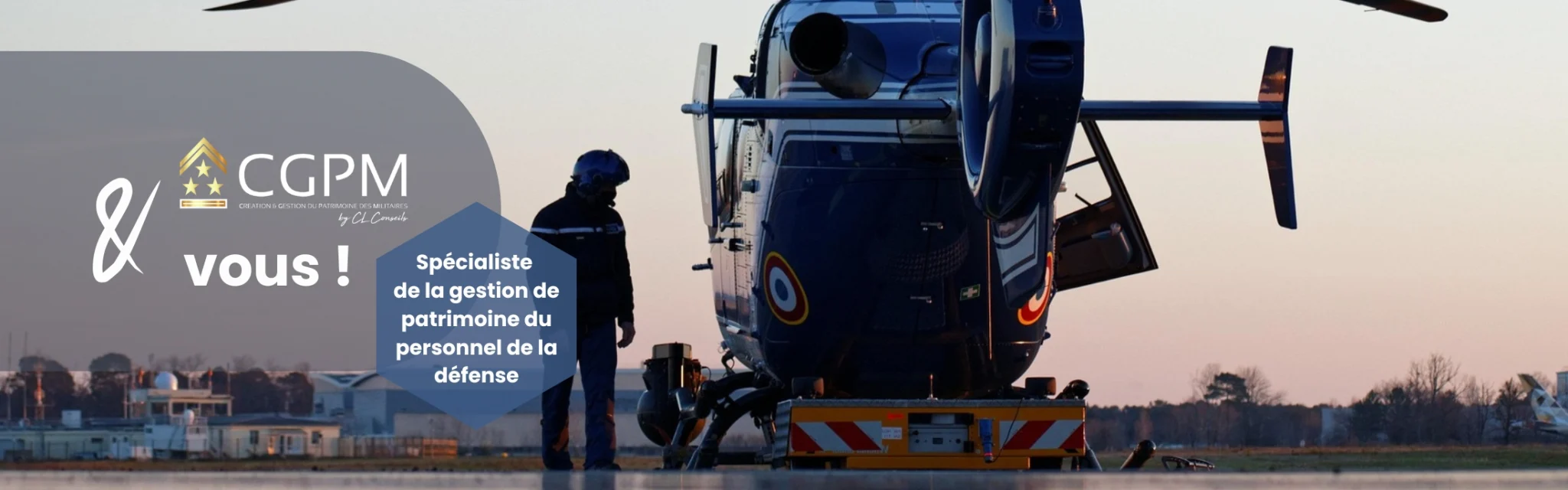 Visuel principal illustrant l’offre CGPM dédiée aux gendarmes : investissement locatif sécurisé, optimisation fiscale et suivi personnalisé. 